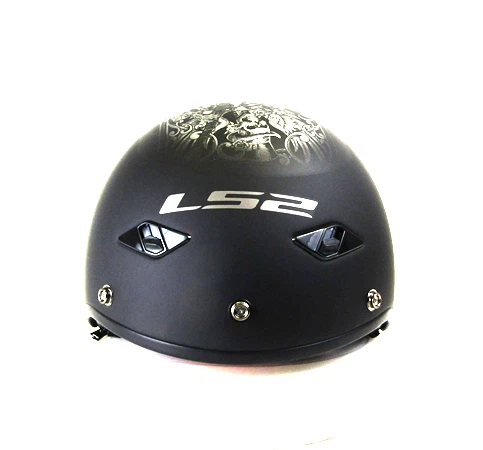 ls2 bagger half helmet LS2 Bagger Hard Luck Helmet Matte Black / Large